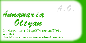 annamaria oltyan business card